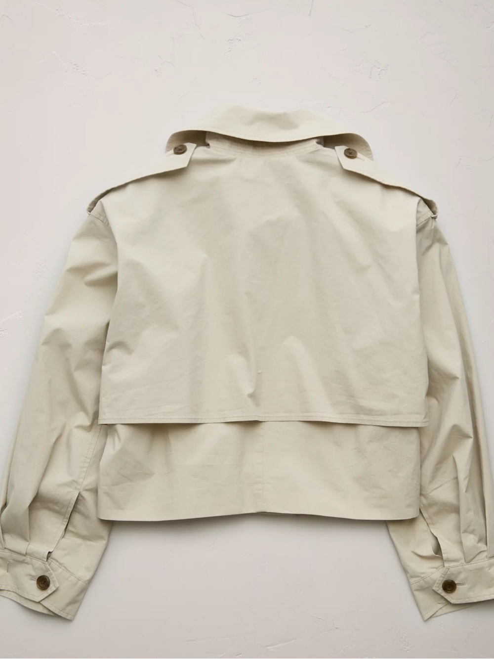 AE77 Premium Cropped Utility Trench Coat NWT Small - Picture 5 of 5